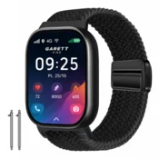 Pašček za otroško uro Garett Essa 4G s črnim pletenim paščkom, 18 mm