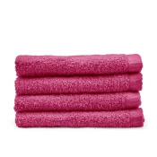 Temno rožnate hitro sušeče bombažne brisače v kompletu 4 ks 30x30 cm Quick Dry – Catherine Lansfield