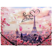 shumee Mapa A4 PP z elastiko in tiskom Take Me To Paris