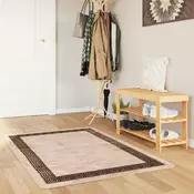 vidaXL Preproga runner MARSA Črna 100 x 150 cm Poliester in PVC