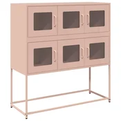 Vidaxl Komoda roza 100,5x39x107 cm hladno valjano jeklo