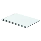 shumee vidaXL Police, 2 kosa, prozorna steklena plošča, 40 x 20 cm