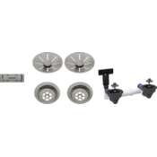 Blanco pribor SATIN PLATINUM InFino set 2x3,5 za dve koriti (skodelice, InFino okrasne rozete, C-overflow prelivni set), brez dodatne komp.