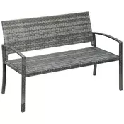Homestar Vrtna klop 122x60x87 cm siva