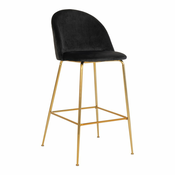 Črni žametni barski stoli v kompletu 2 ks 108 cm Lausanne – House Nordic