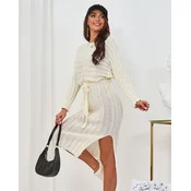 Resti Ecru womens sweater dress
