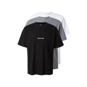 JACK & JONES Majica JORNORREBRO  siva / črna / bela