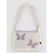 Blue Tomato Crochet Shoulder Torbica white w violet butterflie