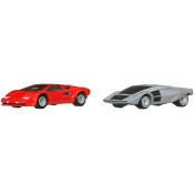 Hot Wheels Deluxe avtomobila v paketu 2 kos: Lamborghini Countach LP5000 QV in Lancia Stratos Zero - Mattel