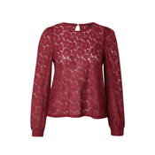 PIECES Bluza PCNANESSA  vinsko rdeča