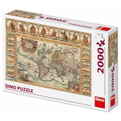 DINO slagalica Povijesna karta svijeta, 2000 dijelova
