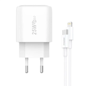 FONENG EU40 25W USB Wall Charger + USB Type C - Lightning kabel