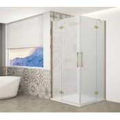 TRINITY GOLD MATT kvadratni paravan 1000x1000mm, vogal, mat steklo - 100x100 cm - Gelco - TRINITY - 36 - Kvadrat z vogalnim vhodom - 1000 - 2000 - 1000 - 8 - 14