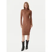 Just Cavalli Vsakodnevna obleka 79PAO905 J0251 Rjava Slim Fit