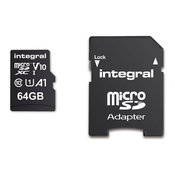 INTEGRALNA memorijska kartica High Speed microSDHC/XC - 64 GB