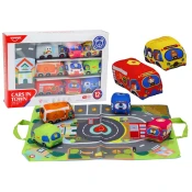 Set mehkih igrač Cars z igralno podlogo 9 kosov