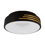 Ideus LED stropna svetilka 24W 2870lm 4200K črno-zlata okrogla LIBRUS 04164