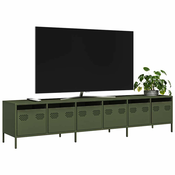vidaXL vidaXL TV omarica olivno zelena 202x39x43,5 cm hladno valjano jeklo, (21829870)