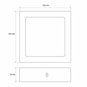 master LED LED panel 40W nadgradni 3200lm 600x600mm ČRN