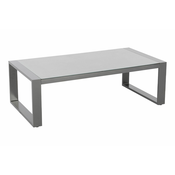 Stranska mizica s stekleno ploščo Toledo iz aluminija - barva: sivi aluminij, dolžina: 1280 mm, širina: 650 mm, 410 mm