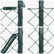 Stup za ogradu Zelena 10 x 0,4 m (mreža 60 x 60 mm) Celik i PVC