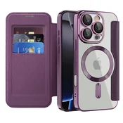 Etui SmartMag Book z Magsafe tehnologijo in RFID denarnico za iPhone 16 Pro Max - purple