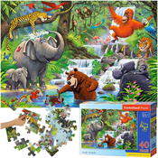 Castorland puzzle životinje iz džungle 40kom.