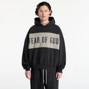 Mikina Fear Of God Essentials Cropped Relaxed Panelled Hoodie Iron Grey Heather/ Seal Heather M
