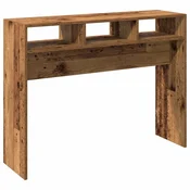 Vidaxl Konzolna miza Stari les 105x30x80 cm Inženirski les