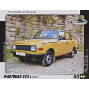 RETRO-AUTA Puzzle št. 21 Wartgurg 353 s (1984) 40 kosov