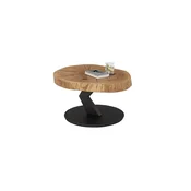 Konferenčna mizica ODIN, premer 75 cm, hrast/črna