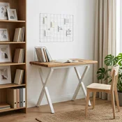 vidaXL 90 x 55 x 75 cm Masiven les akacije Bela Pravokotna