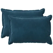 Vidaxl Prevleka za blazino 2 kos HOUTEN Modra 50 x 80 cm Žamet