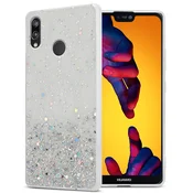Cadorabo Cadorabo Case, združljiv s Huawei v prozornici z bleščicami - zaščitnim pokrovom, narejen iz fleksibilnega silikona TPU s penečimi bleščicami, (20571032)