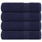 Vidaxl Brisače za roke FROGN 4 kosi temno modre 50x100 cm 360 g/m2