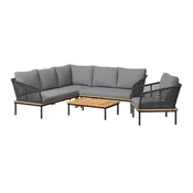 Ambia Garden VRTNI SET aluminij barve akacije antracit, siva, barva tikovine