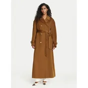 Elisabetta Franchi Volneni plašč CP-02D-66E2-V790 Rjava Regular Fit