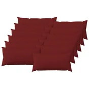 Vidaxl Prevleka za blazino 12 kos HEERLEN Vinorodna rdeča 40 x 80 cm