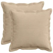 vidaXL Prevleka za blazino 2 kos HOUTEN Taupe 45 x 45 cm korduroy