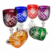 Marika Barvni kristalni kozarci za vino 240 ml Ananas