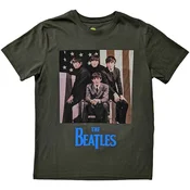 The Beatles US Flag Photo Green M Majica