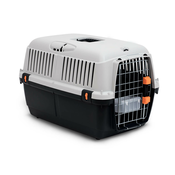 MP Bergamo Bracco Travel 2 Transporter za macke sa metalnim vratima, Crno-sivi