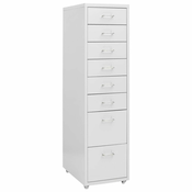 Mobilni ormaric za spise sivi 28 x 41 x 109 cm metalni