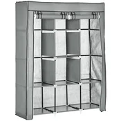 Homestar Oblekalna omara iz blaga 125x43x1625 cm siva