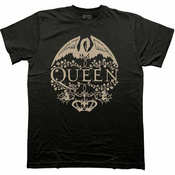 Queen Majica Floral Crest Mono Unisex Black S