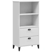 Vidaxl Knjižna omara VIKEN bela 60x35x123 cm inženirski les