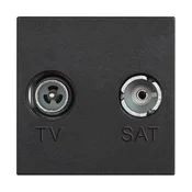CLASSIA TV VTIČNICA RF-M/RF-F/14dB/75OHM SKOZI 2M ČRNE TEMELJICE RG4217M2P14