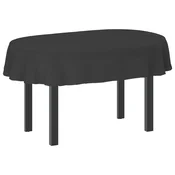 VIDAXL Klobučevina za mizo 5 kos Ovalna Temno siva 130 x 180 cm