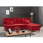 Atelier Del Sofa Kotna raztegljiva sedežna garnitura, Kelebek Corner Right - Claret Red