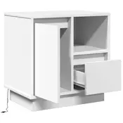 Nocni ormar Bijelo 50 x 34,5 x 50 cm. Konstruirano drvo